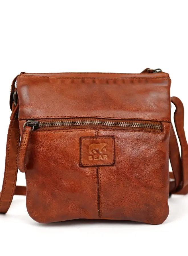 Klein schoudertasje Monique CL45084 Cognac