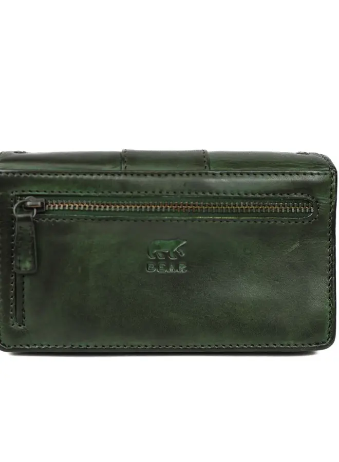 Overslag portemonnee 'Emma' CL21561 Studs Groen