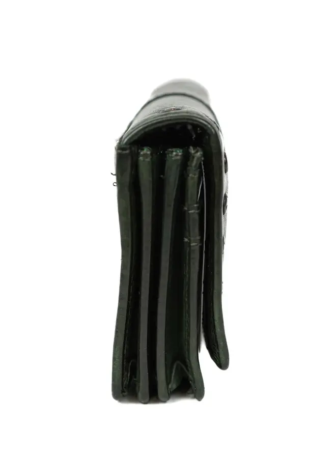 Overslag portemonnee 'Emma' CL21561 Studs Groen