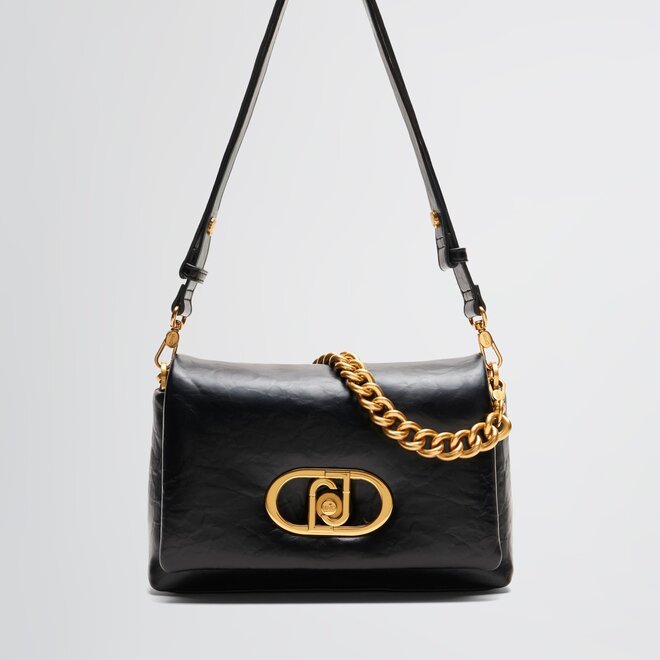 La Puffy crossbody M Zwart