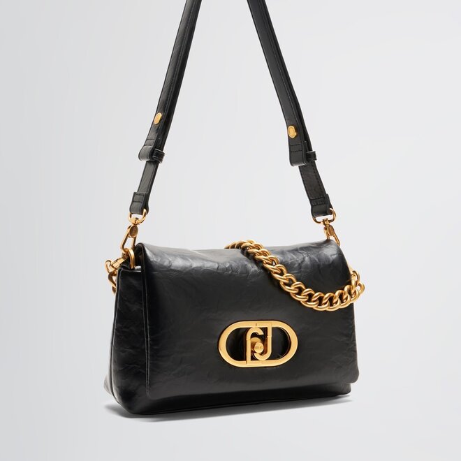 La Puffy crossbody M Zwart