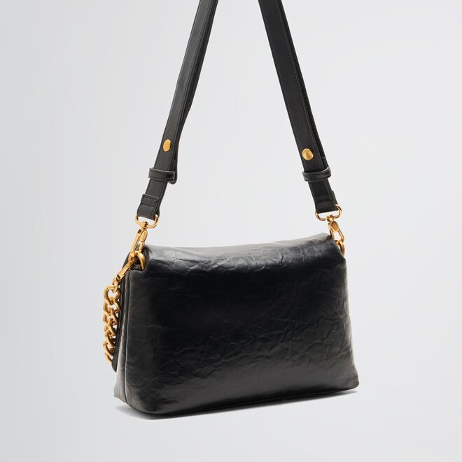 La Puffy crossbody M Zwart