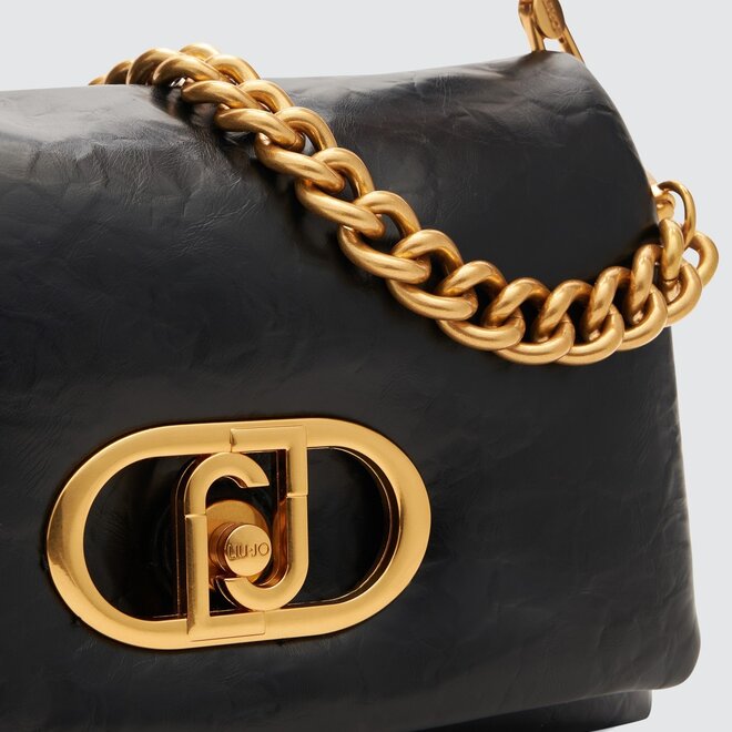 La Puffy crossbody M Zwart