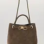 Mimi Schoudertas Suede Donker Taupe