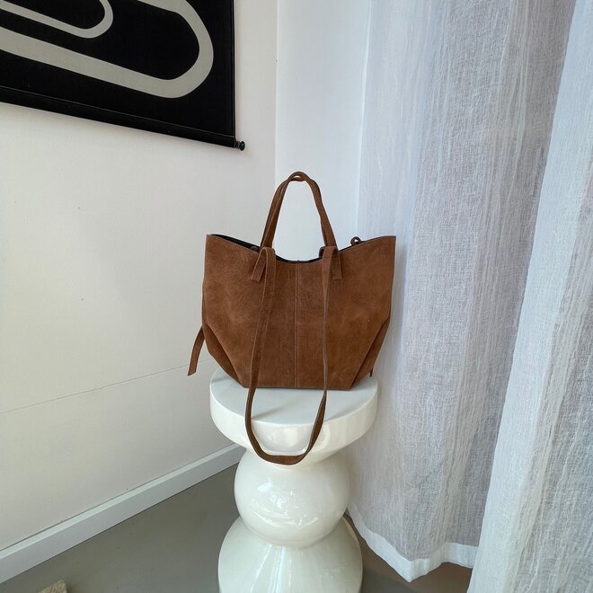 Polena Suede Cognac