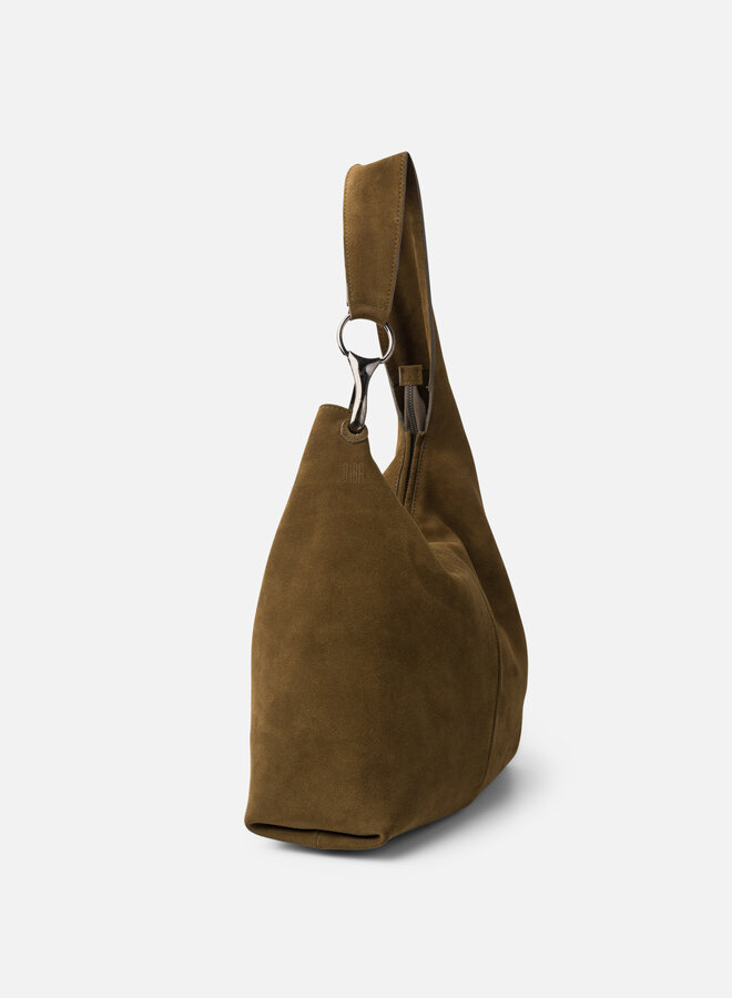 Jackpot Schoudertas Suede Khaki