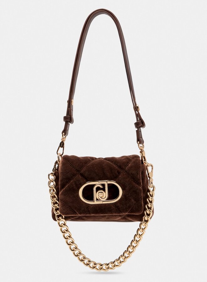 La Puffy Crossbody S Velvet Donkerbruin
