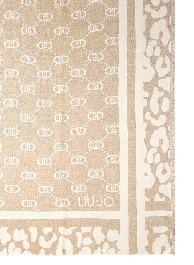 Monogram Sjaal Beige