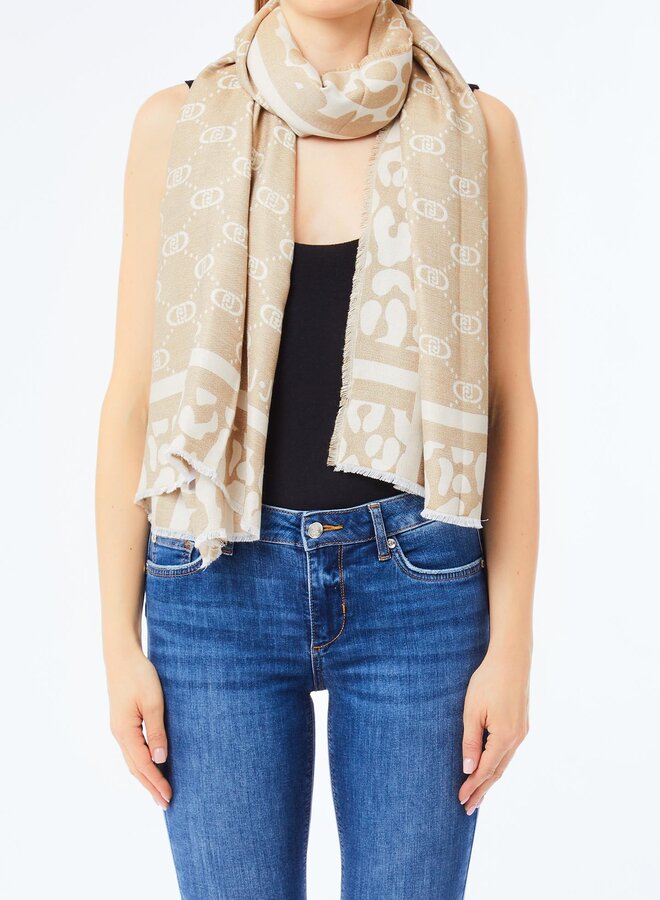 Monogram Sjaal Beige