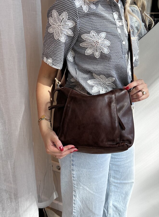 Schoudertas Stella MJ1999 Donkerbruin