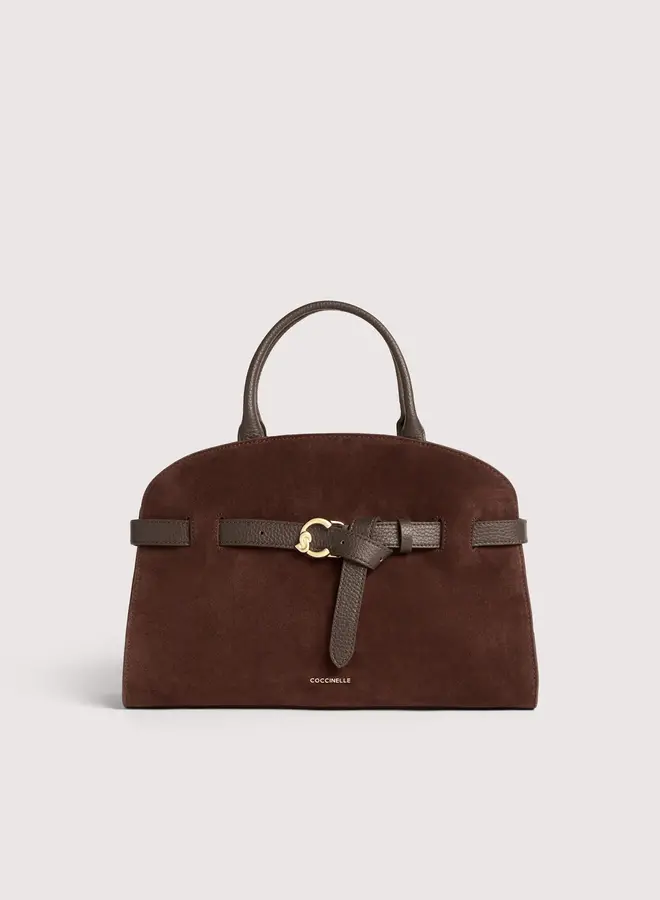 Sabine Handtas Suede Donkerbruin