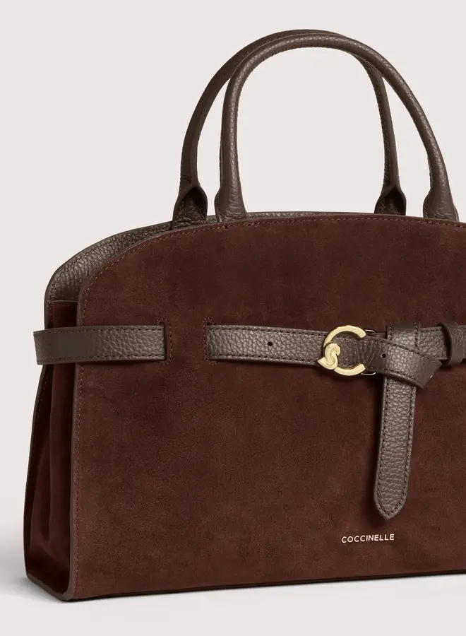 Sabine Handtas Suede Donkerbruin