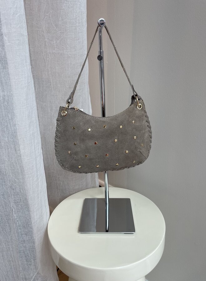 Casey Handtas Suede Taupe