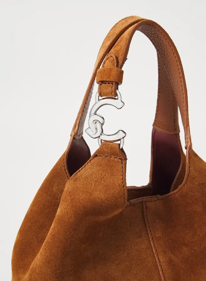 C-Easy Handtas Suede Cognac