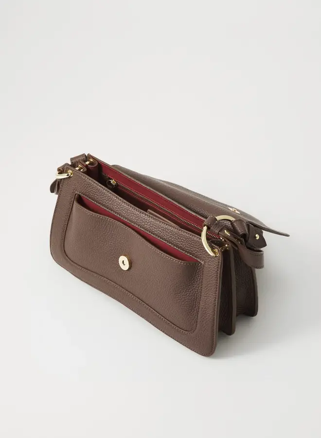 C-Me Schoudertas Donkerbruin