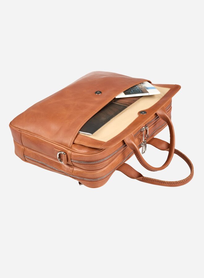 Orden Briefcase Cognac