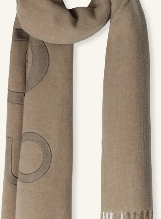 Sjaal Logo Groot Desert Taupe