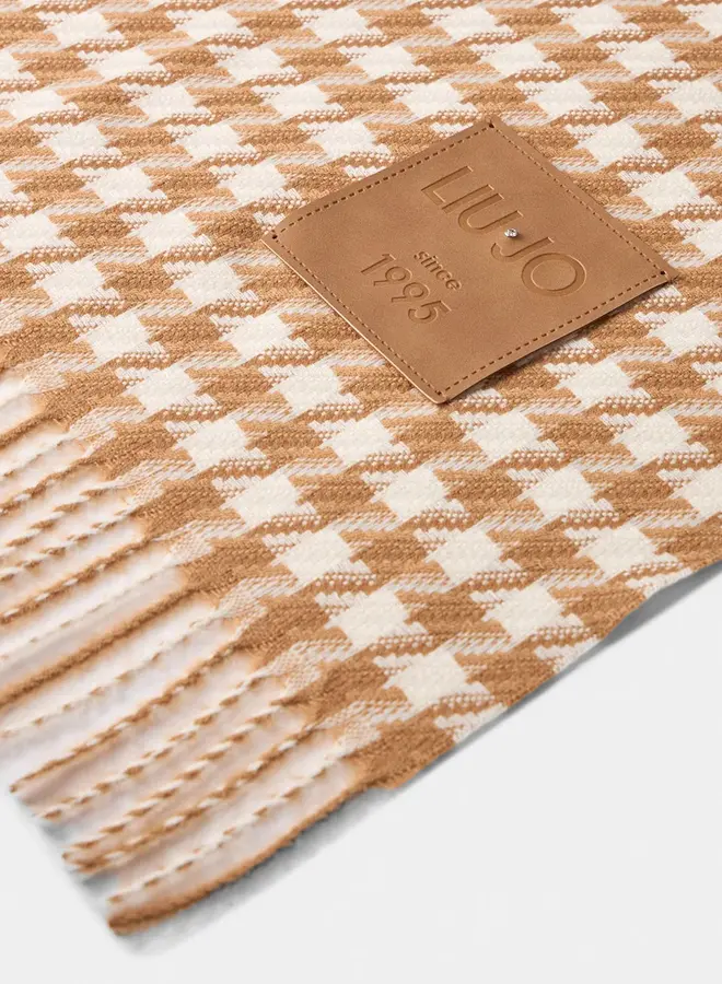 Sjaal Pied de Poule Camel