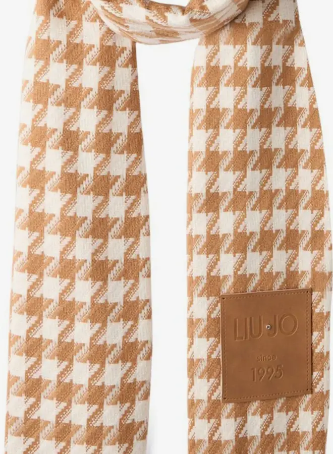 Sjaal Pied de Poule Camel