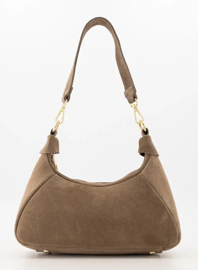 Vanya Schoudertas Taupe Suede
