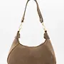 Vanya Schoudertas Taupe Suede