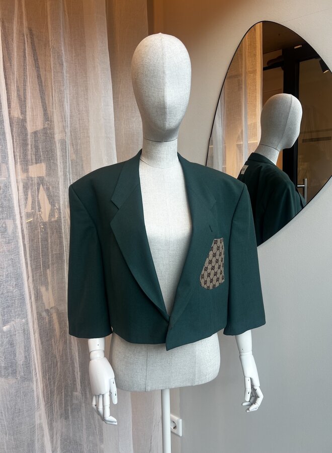 Cropped Blazer Gucci/Groen
