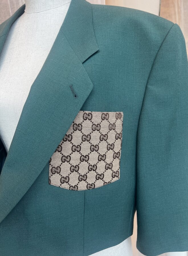 Cropped Blazer Gucci/Groen