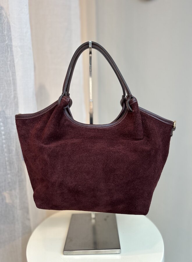 Lou Medium Suede Bordeaux