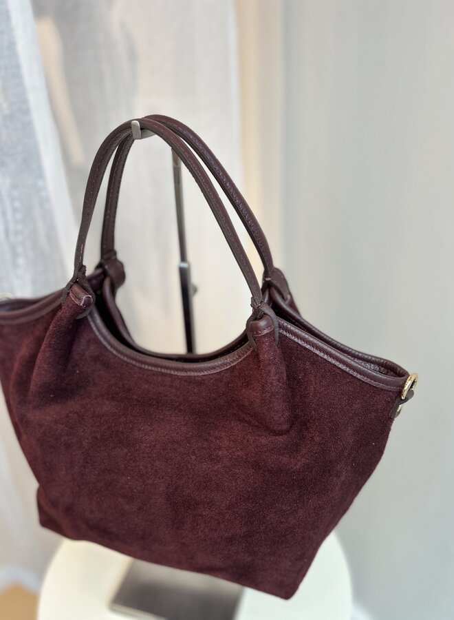 Lou Medium Suede Bordeaux