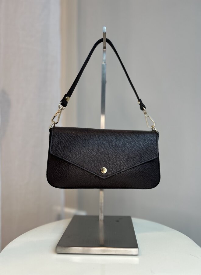 Brandy Clutch / Schoudertasje Donkerbruin