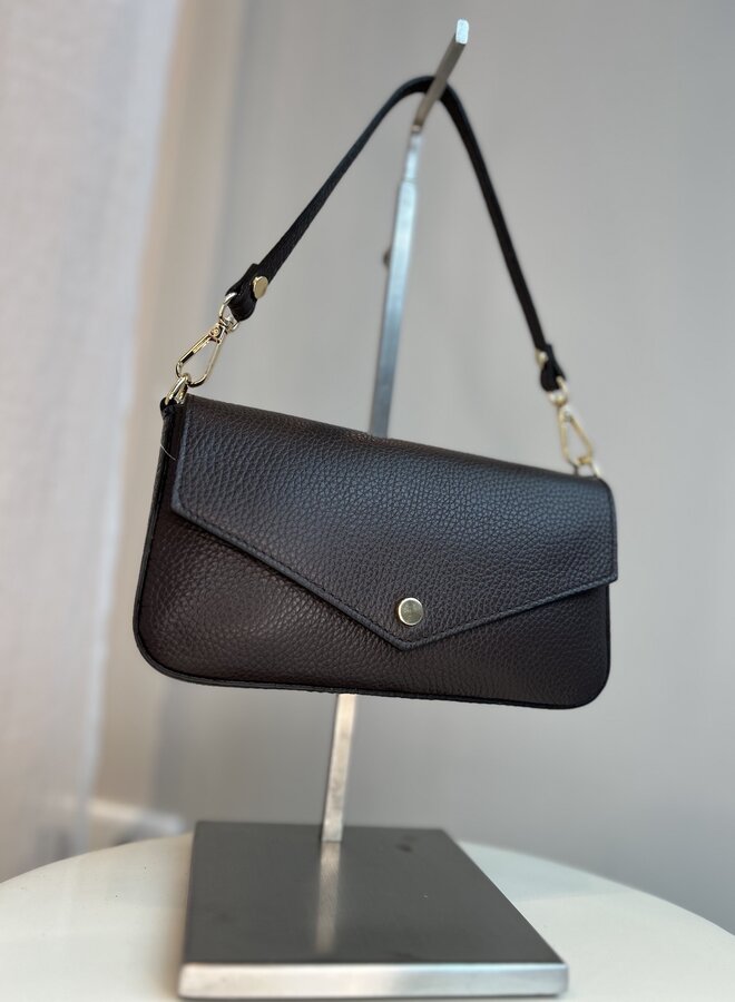 Brandy Clutch / Schoudertasje Donkerbruin