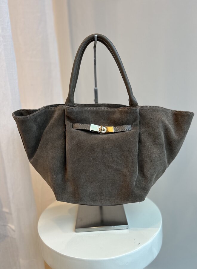 Leonie Groot Suede Taupe