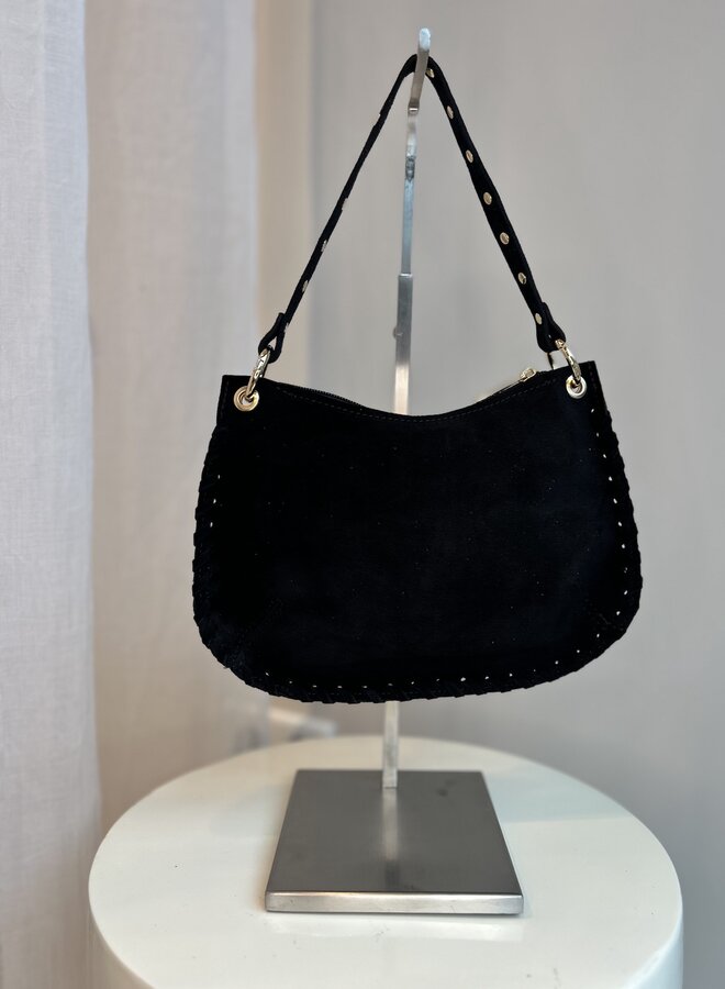 Casey Handtas Suede Zwart