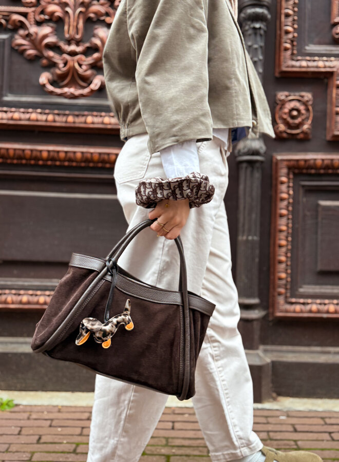 Dior Scrunchie Donkerbruin