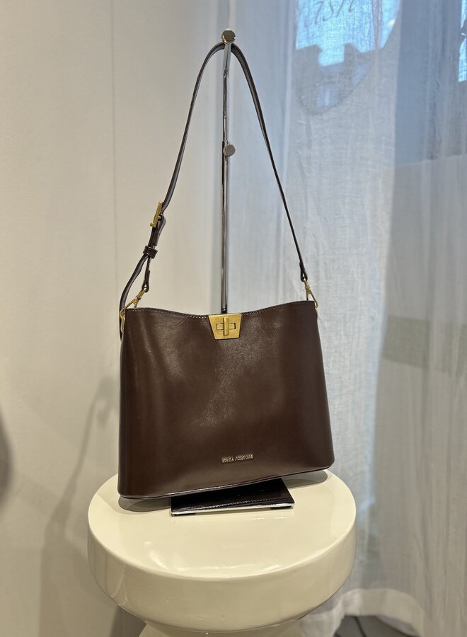 River Schoudertas Donkerbruin