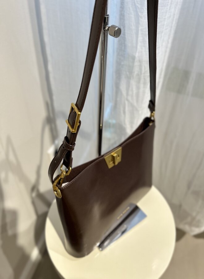 River Schoudertas Donkerbruin