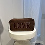 Toilettas Rib Love Donkerbruin