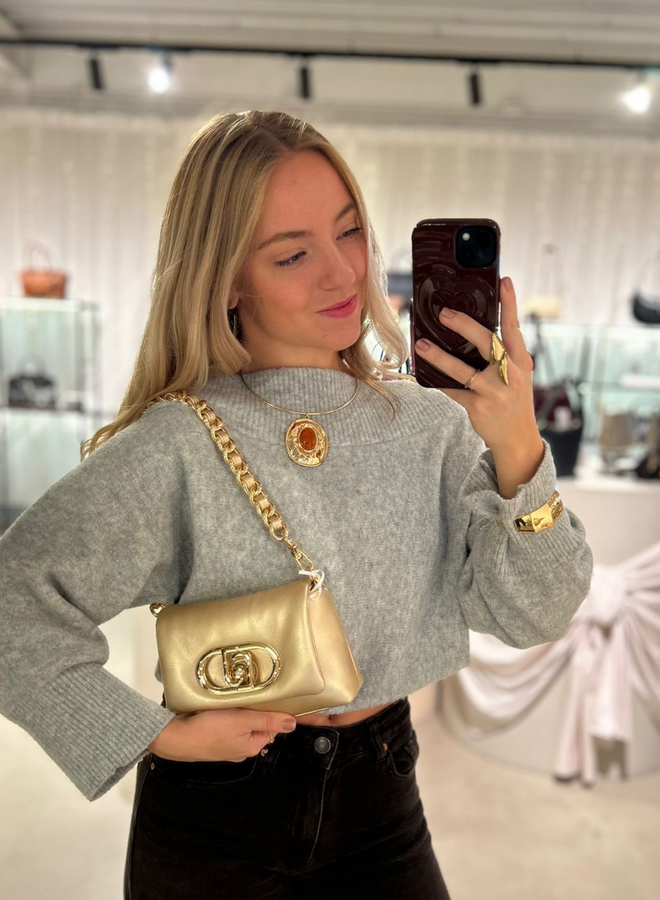 La Puffy Crossbody S Goud