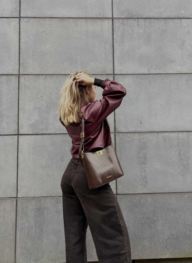 River Schoudertas Donkerbruin