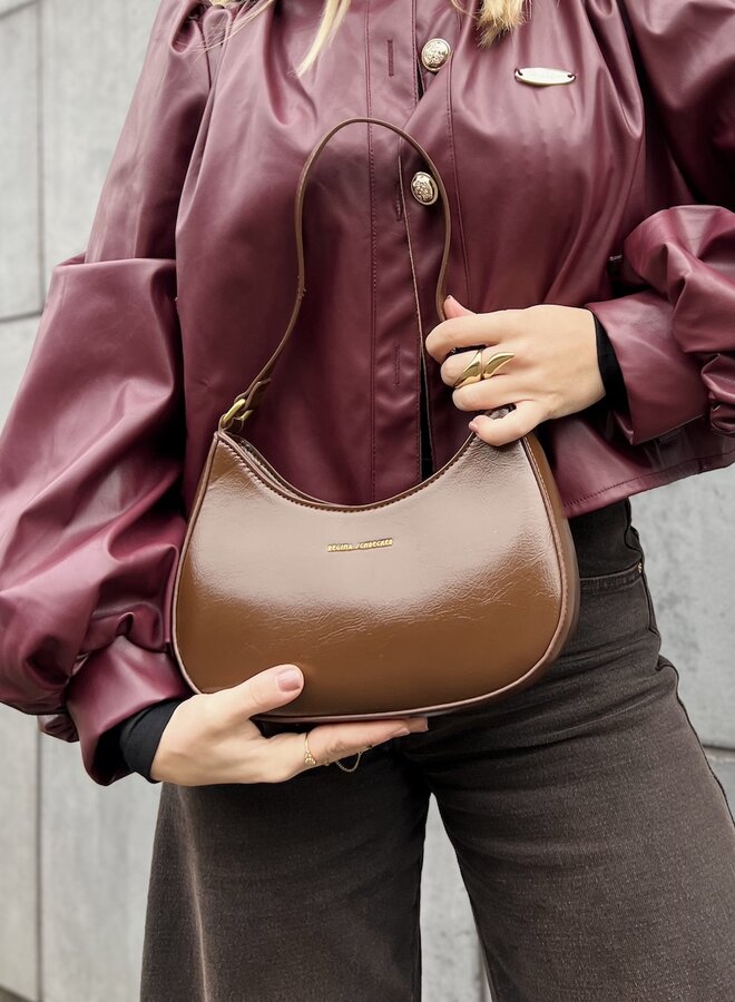 Romi Schoudertasje Donker Taupe