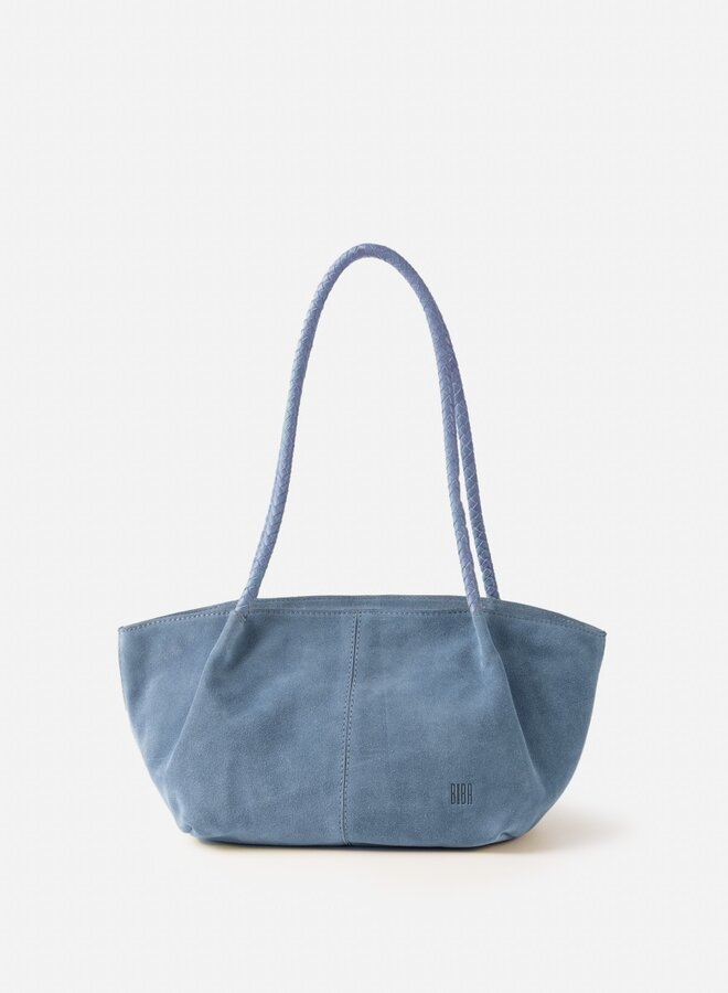 Somerville Schoudertas Suede Blue Jeans