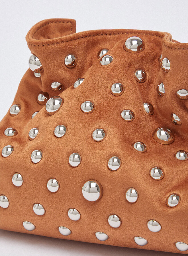 Riccy Schoudertasje Studs Cognac