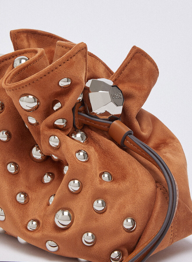 Riccy Schoudertasje Studs Cognac