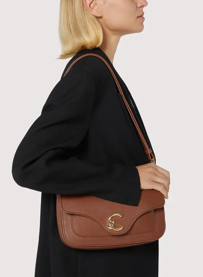 C-Me Schoudertas Cognac