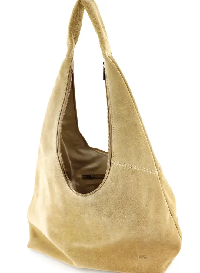 Schoudertas Suede Pauline Bisquit