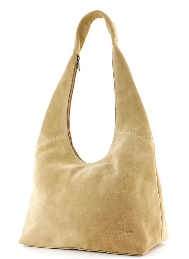 Schoudertas Suede Pauline Bisquit