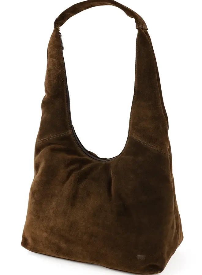 Schoudertas Suede Pauline Bruin