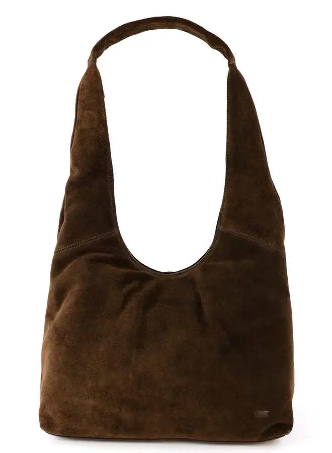 Schoudertas Suede Pauline Bruin