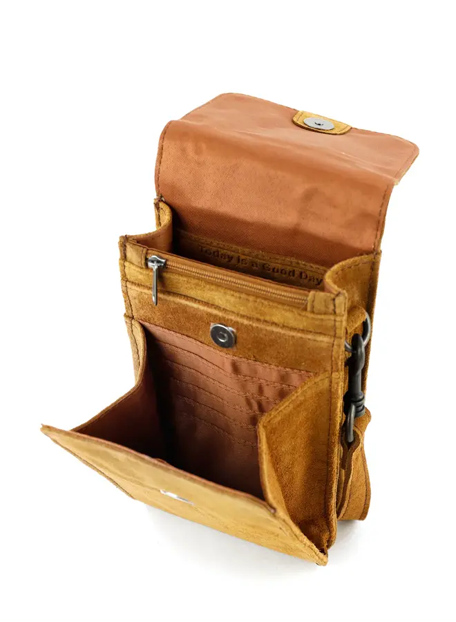 Schoudertasje Robbie SU2650 Suede Cognac