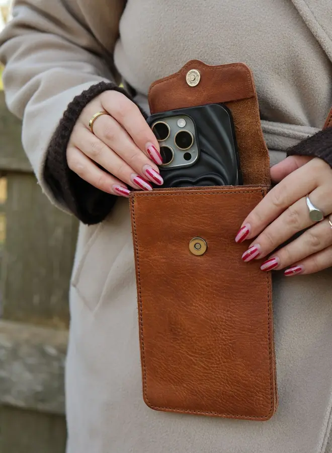 Telefoontasje Yori CP3427 Cognac